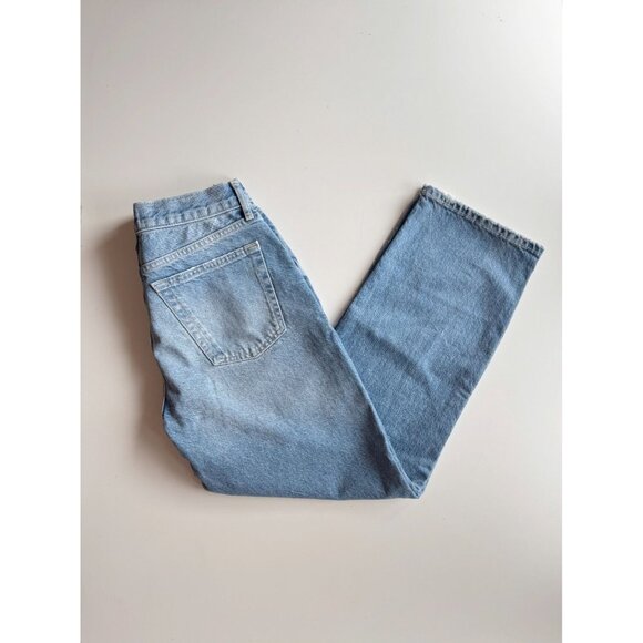 ZARA Light Medium Wash Denim High Rise Ankle Mom Jeans, Size 8/30 - Picture 5 of 12